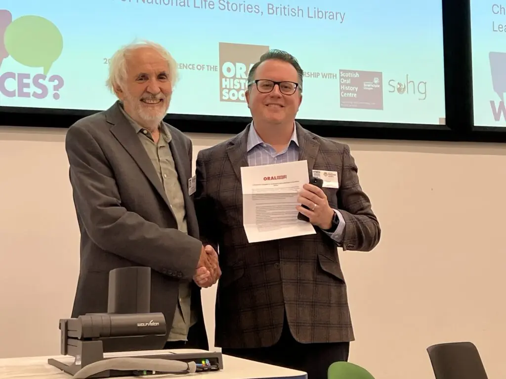 Oral History Society Provides OHA with Letter of Support