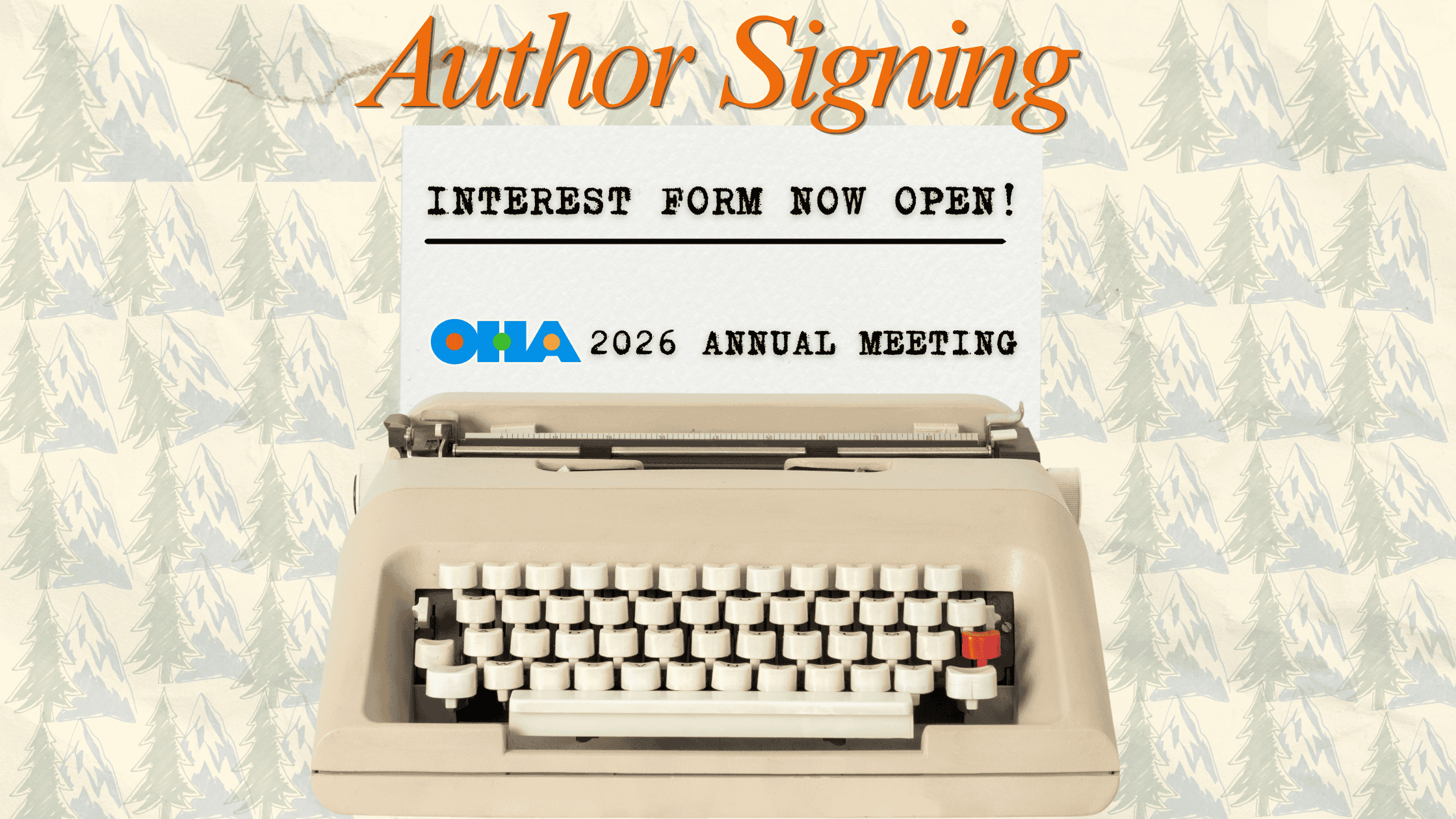 Author Signing Interest Form Closes on September 9